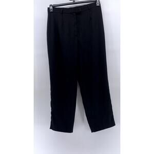 JONATHAN LOGAN Women's Vintage Black Solid Regular-Fit Straight-Leg Pant SZ 14